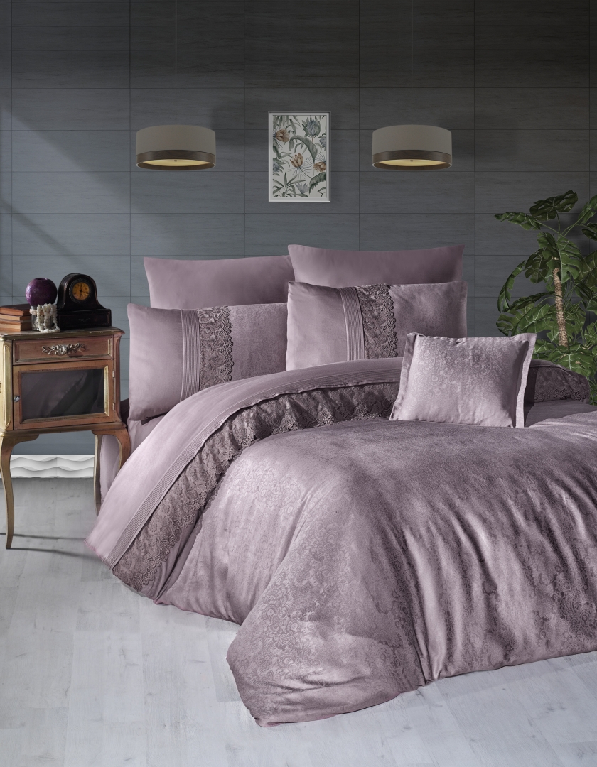 

Постельное белье First Сhoice Florenza Lilac Евро турция, сатин