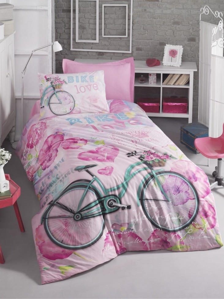 

Постельное белье Cotton Box Bike Pembe Детский турция, ранфорс