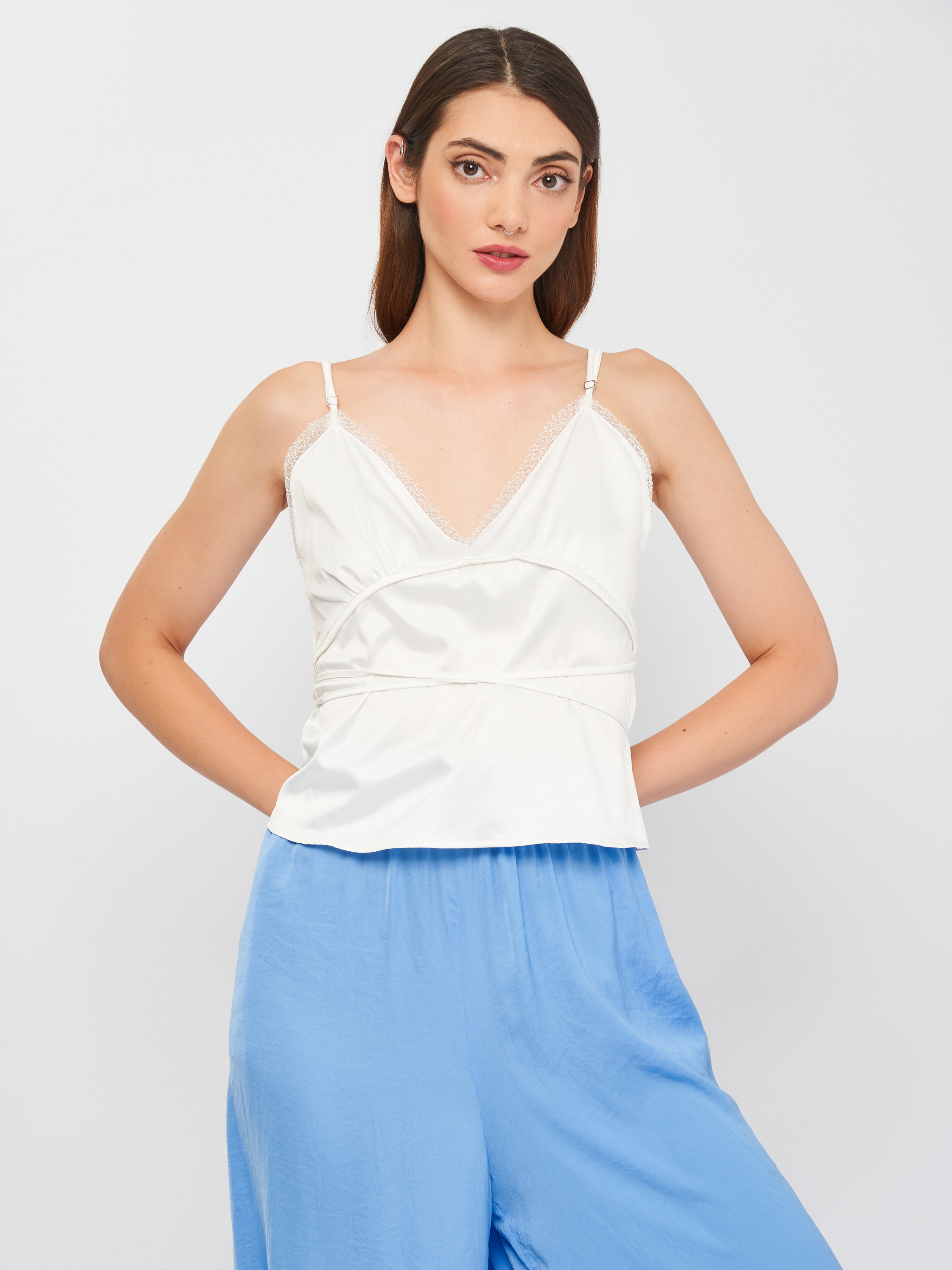 

Топ Zara 2878/456/741  Молочный, Топ Zara 2878/456/741 M Молочный