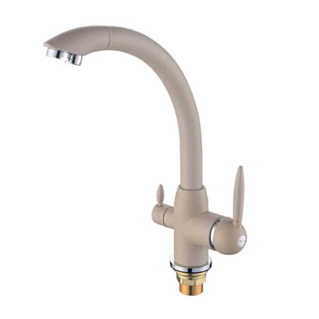 

Смеситель на две воды Frap H43 F4399-20 бежевый