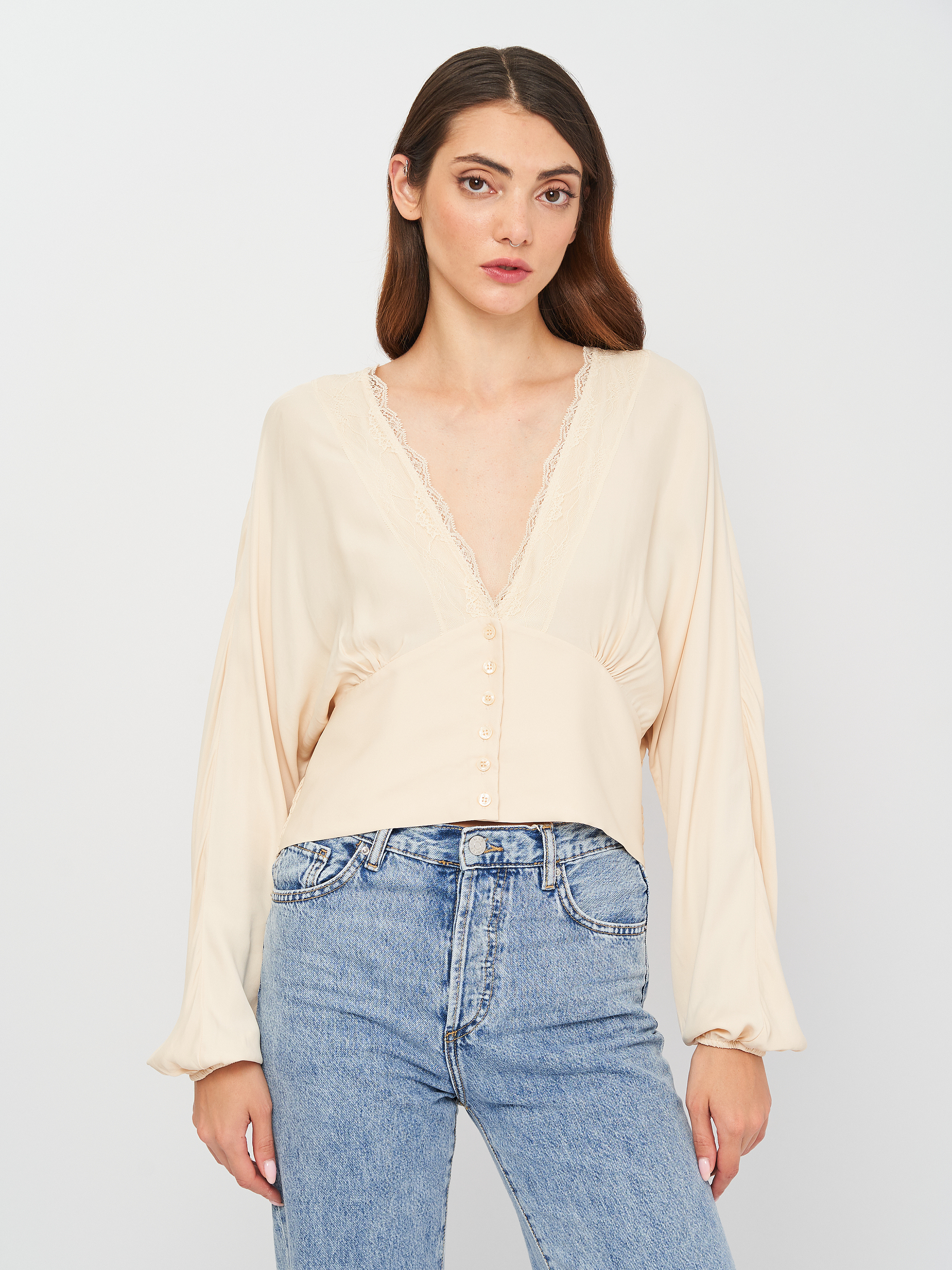 

Блузка Zara 4886/245/733  Молочная, Блузка Zara 4886/245/733 M Молочная