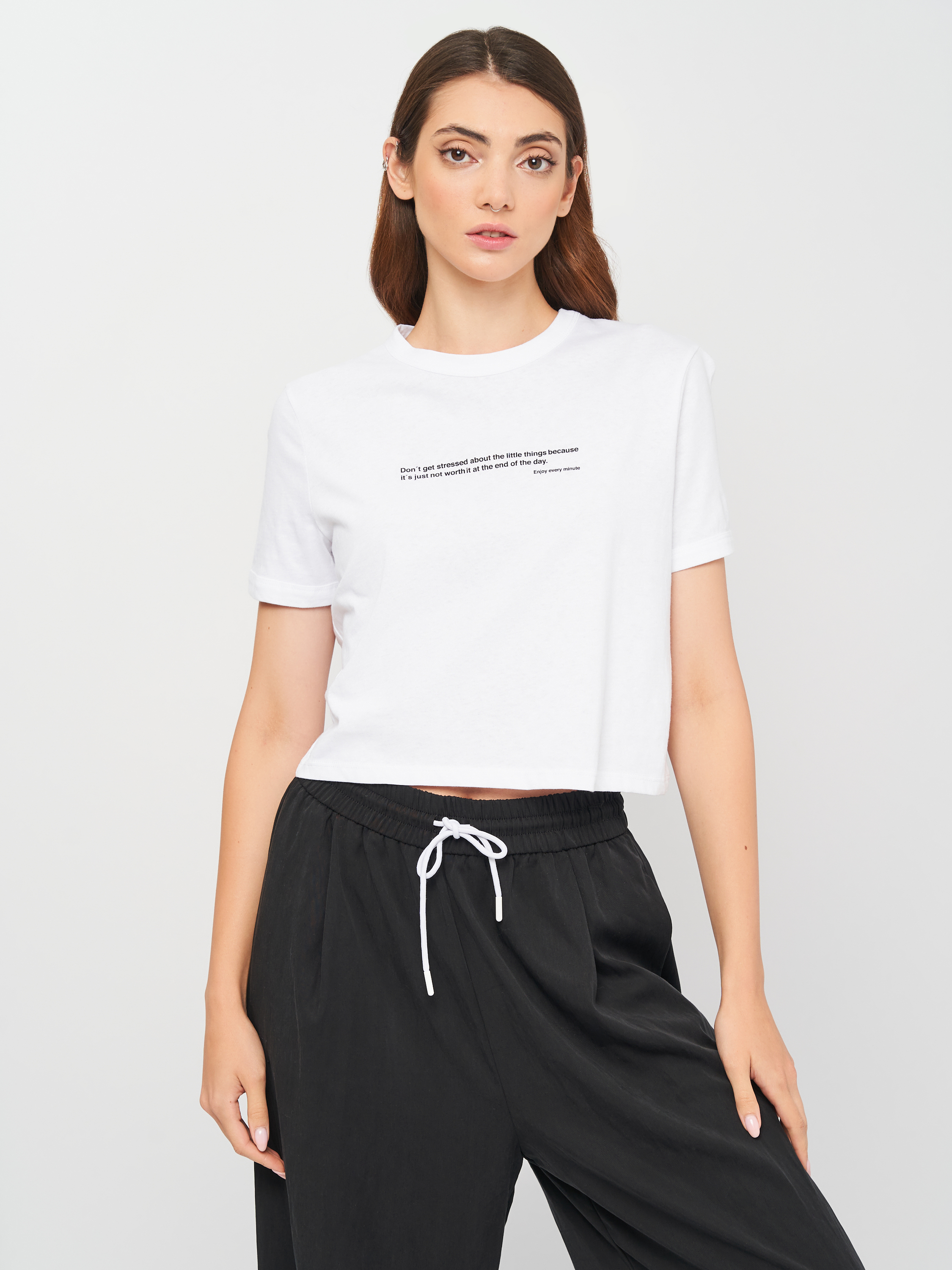

Футболка Zara 5643/397/250 M Белая с принтом