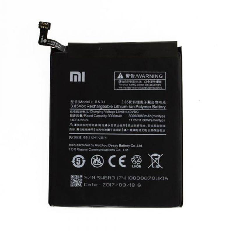 

АКБ для Xiaomi Redmi Note 5A (BN31) 3.85V 3080mAh