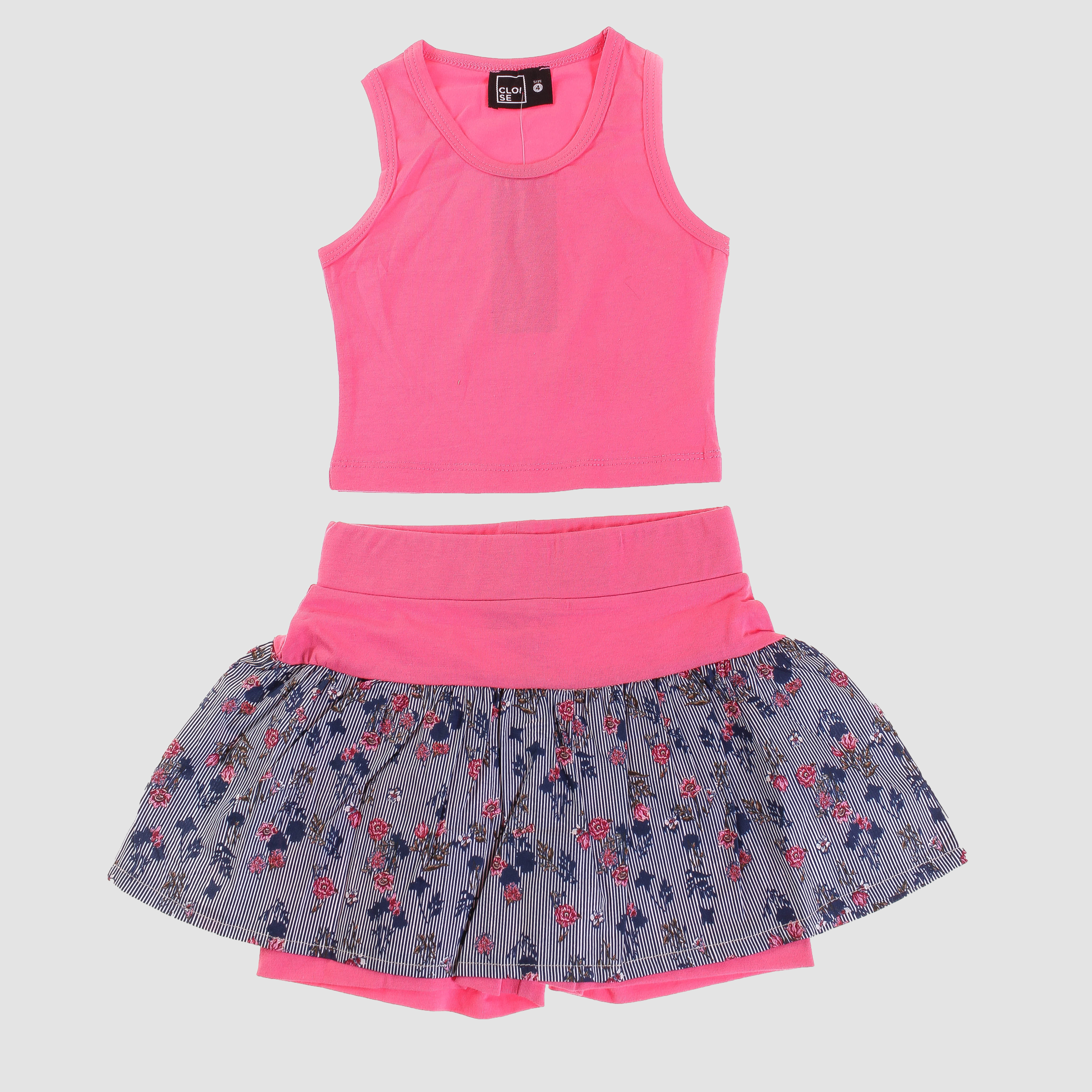 

Костюм (топ + юбка-шорты) Cloise CLO214001 104 см Темно-розовый