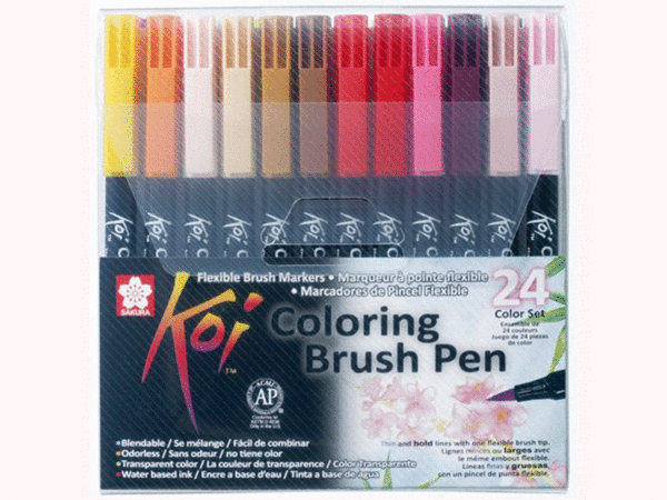 

Набор маркеров Koi Coloring Brush Pen 24 цвета (XBR-24)