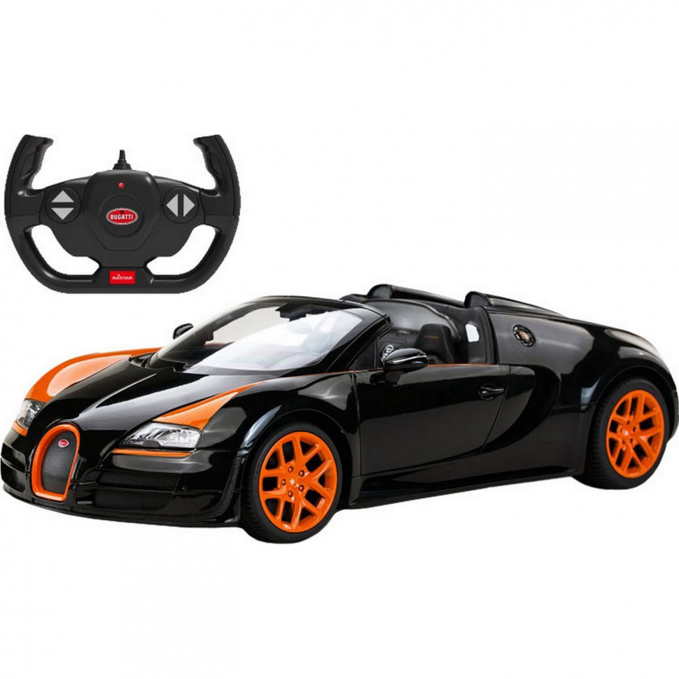 

Машинка на пульте управления Bugatti Grand Sport Vitesse Rastar 70460(Black) черный, 1:14