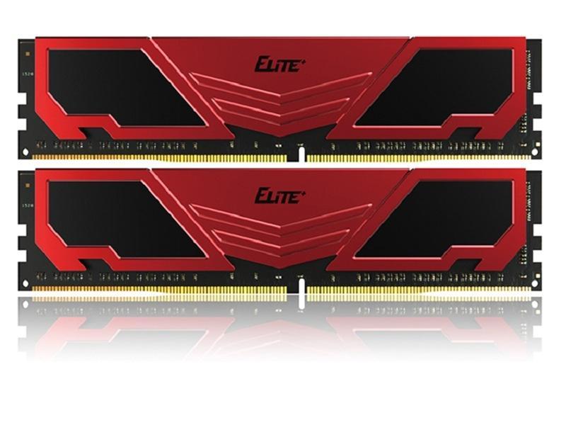 

Модуль памяти Team DDR4 8Gb (2x4) Elite Plus 2400 MHz Red (TPRD48G2400HC16DC01)