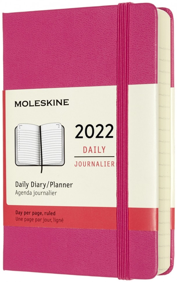 

Щоденник Moleskine на 2022 рік кишеньковий 9 х 14 см рожевий
