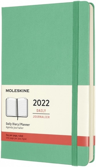 

Щоденник Moleskine на 2022 рік середній 13 х 21 см ментол