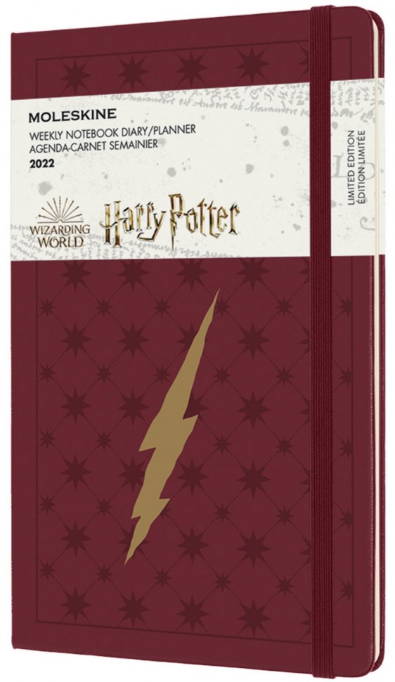 

Щотижневик Moleskine Harry Potter на 2022 рік середній 13 х 21 см бордо