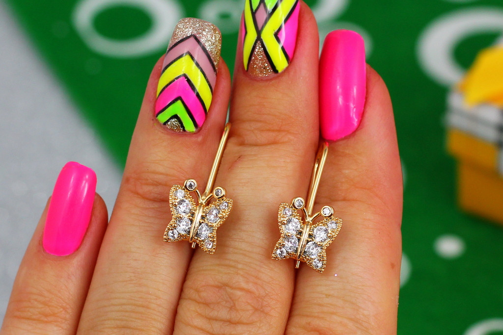 

Серьги Xuping Jewelry бабочки французская застежка 2,1 см золотистые