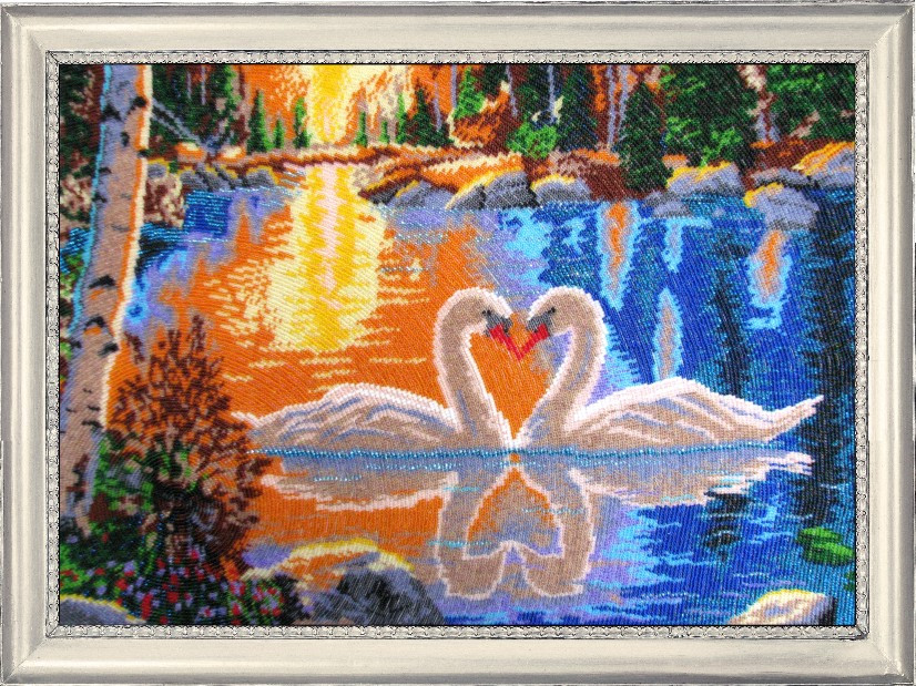 

Набор для вышивки бисером Butterfly лебеди на закате 34 х 49 511