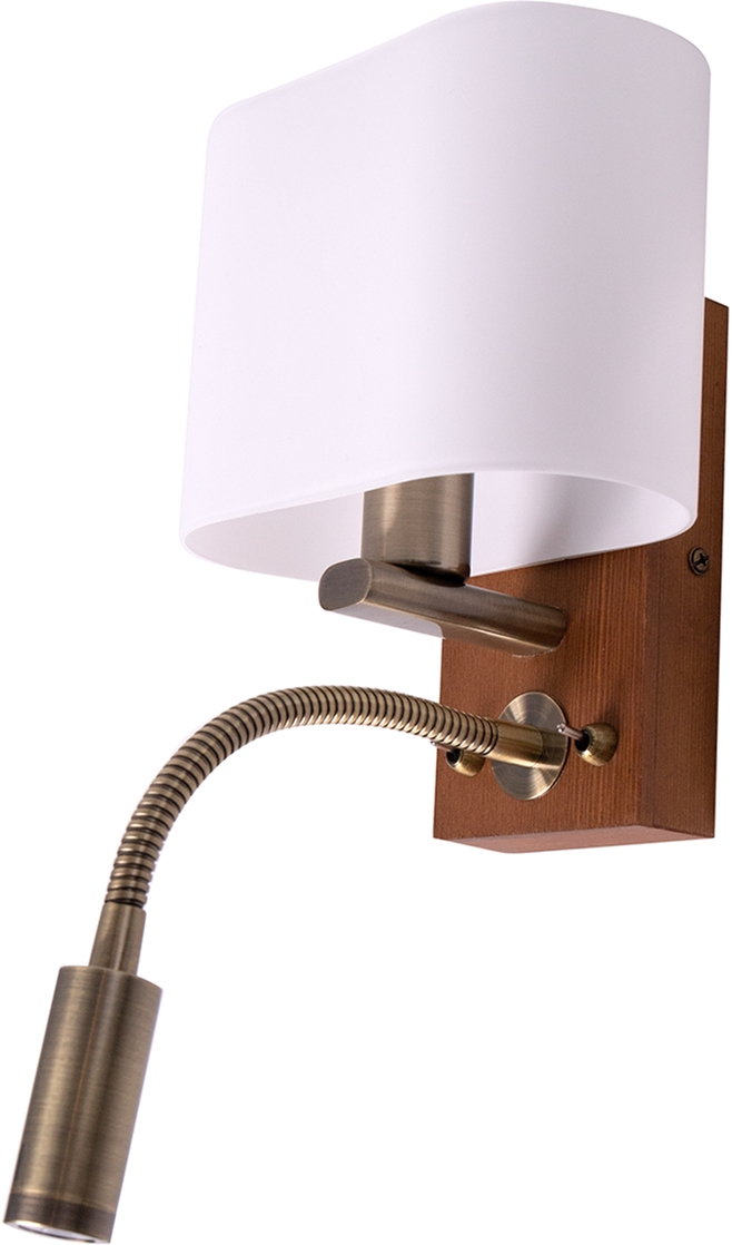 

Бра Altalusse INL-3095W-02 Antique brass Walnut Е14 1x40 Вт+1xLED 3 Вт