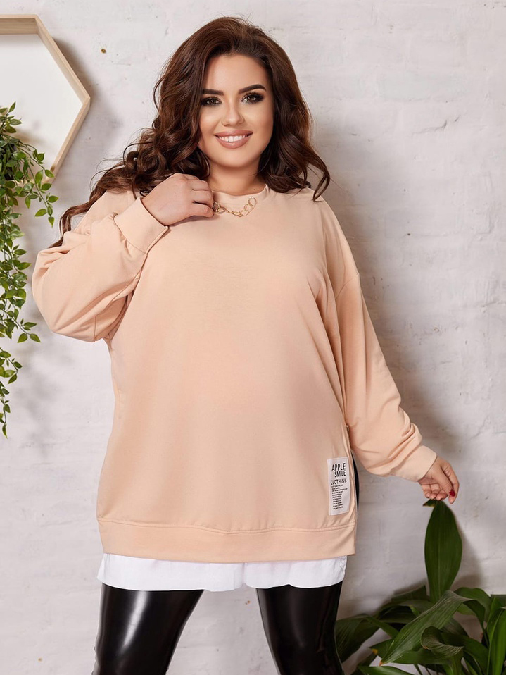 

Свитшот Miss Elegant 330 - Молочный, Свитшот Miss Elegant 330 42-48 Молочный