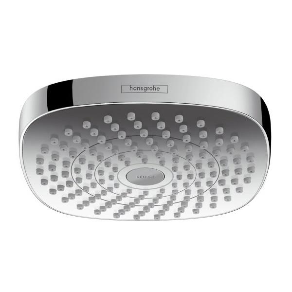 

Верхний душ Hansgrohe Croma Select Е 180 2jet EcoSmart хром-белый