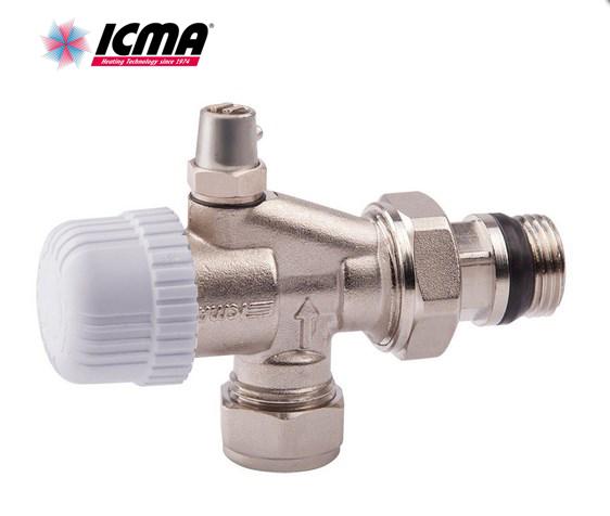 

Кран радиаторный осевой со спускником ICMA 1/2"х15 мм