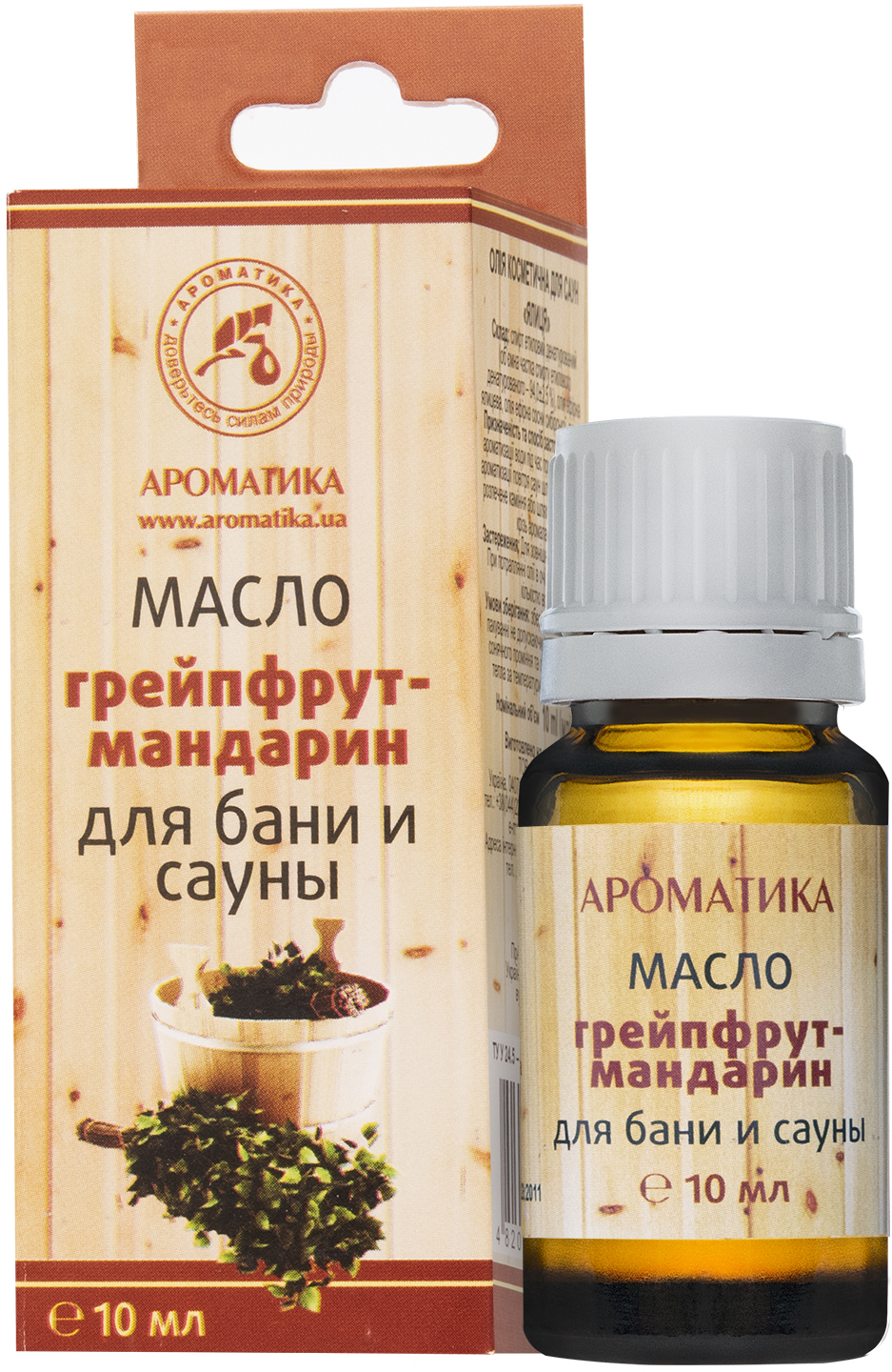 Масло эфирное Ароматика для бани и сауны "Грейпфрут-Мандарин" 10 мл ...
