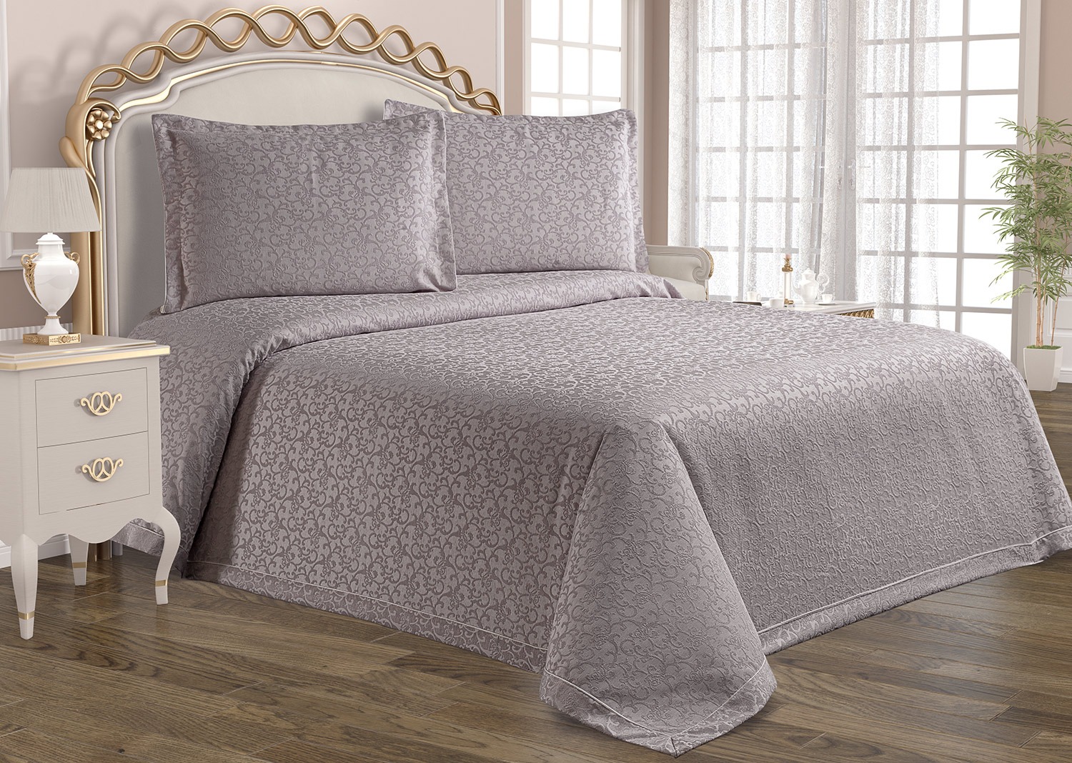 

Покрывало Cotton Box Tropik Home Style Lila 230х240 см турция, полиэстер