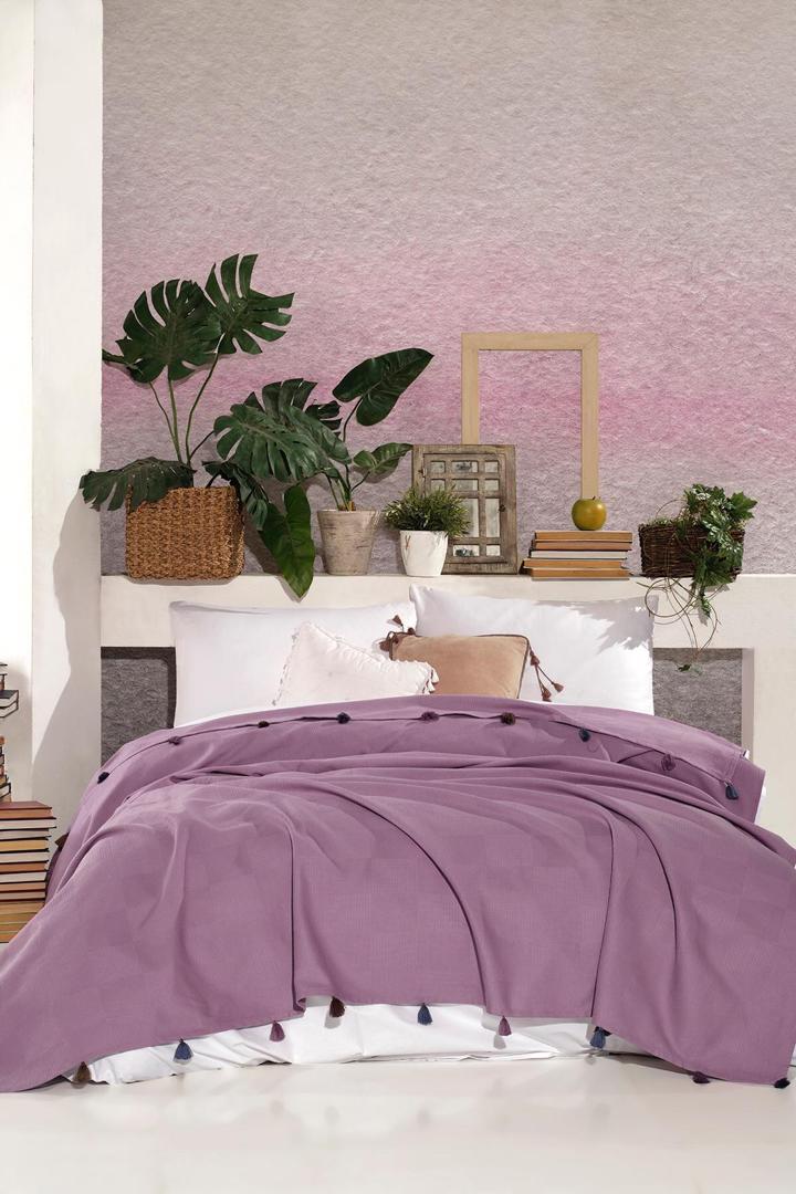 

Плед Cotton Box Diva Ziller Purple 220х230 см турция, хлопок