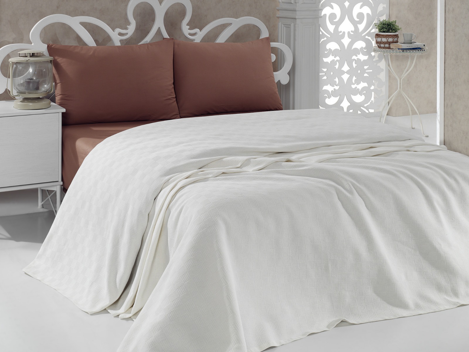 

Покрывало Cotton Box Diva Damas Krem 200х240 см турция, хлопок