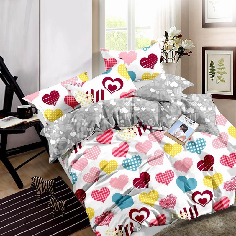 

Постельное белье MirSon 17-0532 Bright hearts King Size италия, бязь