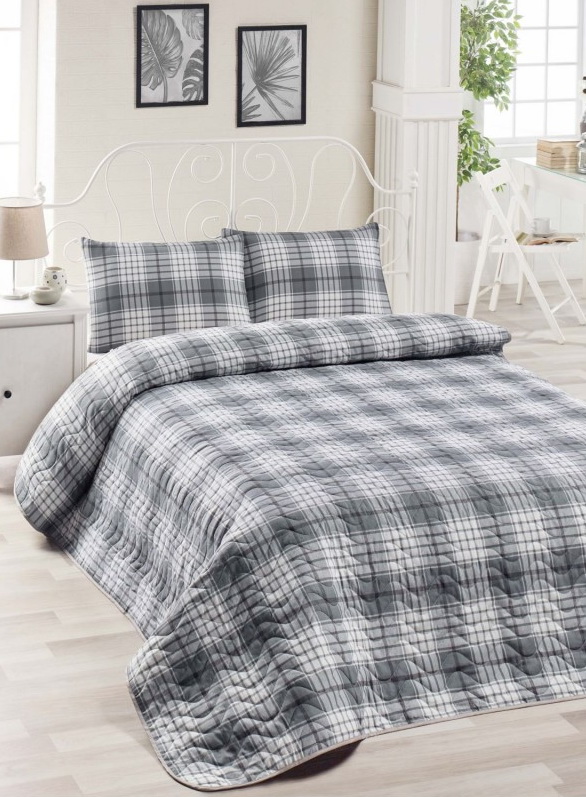 

Покрывало Eponj Home Burberry Siyah 200х220 см турция, ранфорс