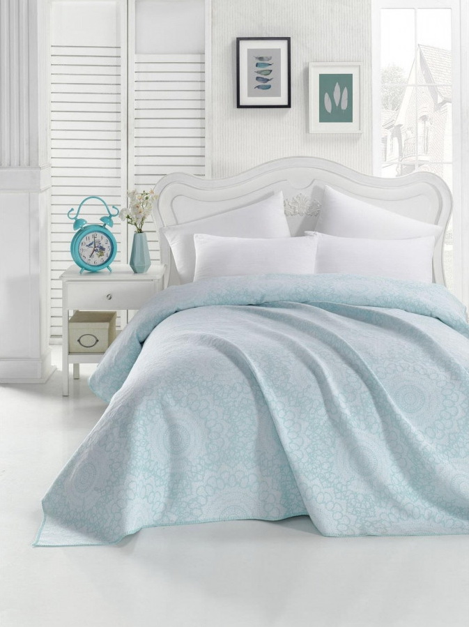

Покрывало Eponj Home Mandala suyesil 200х230 см турция, жаккард
