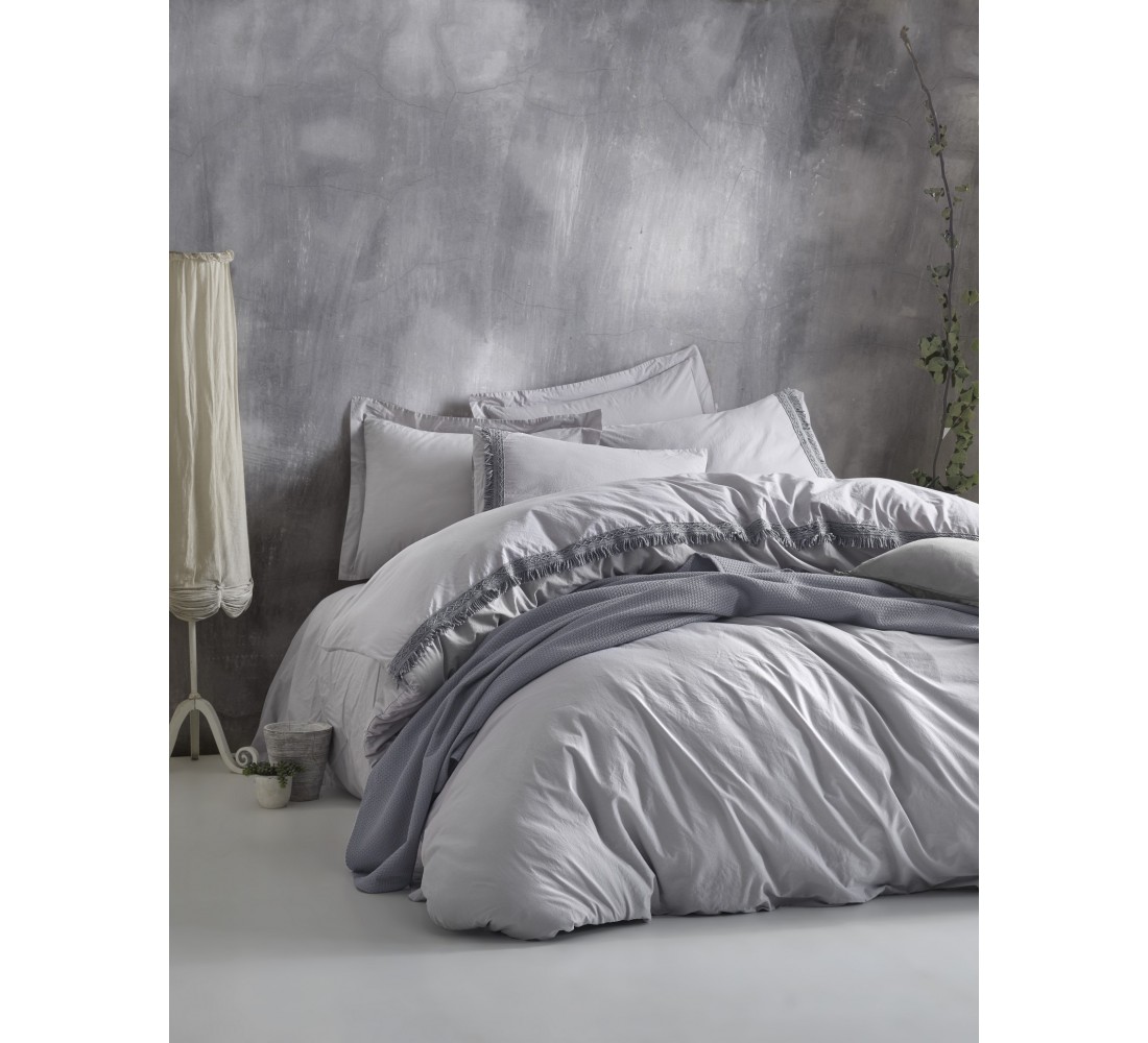 

Постельное белье Cotton Box Nature Gri Евро турция, ранфорс