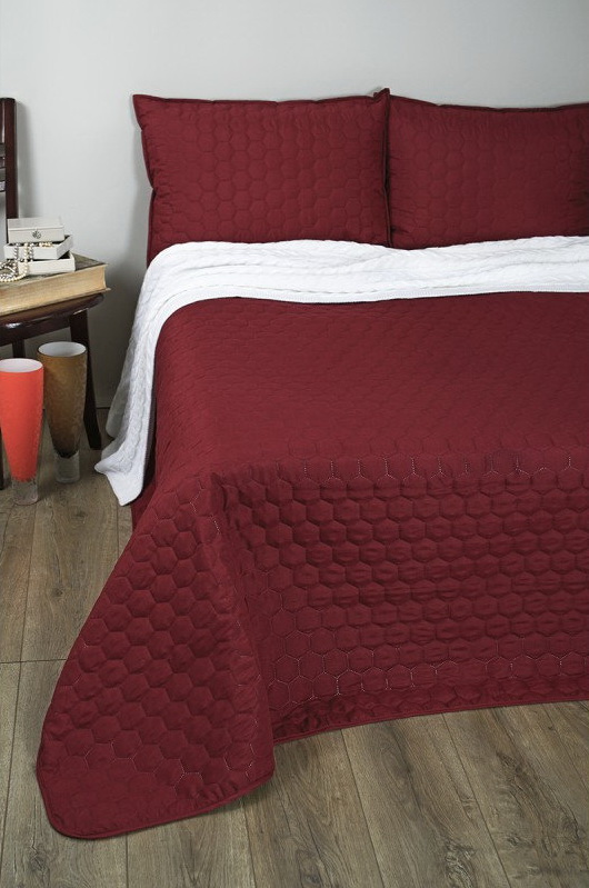 

Покрывало Lotus Broadway Comb Bordo 175х220 см украина, микрофибра