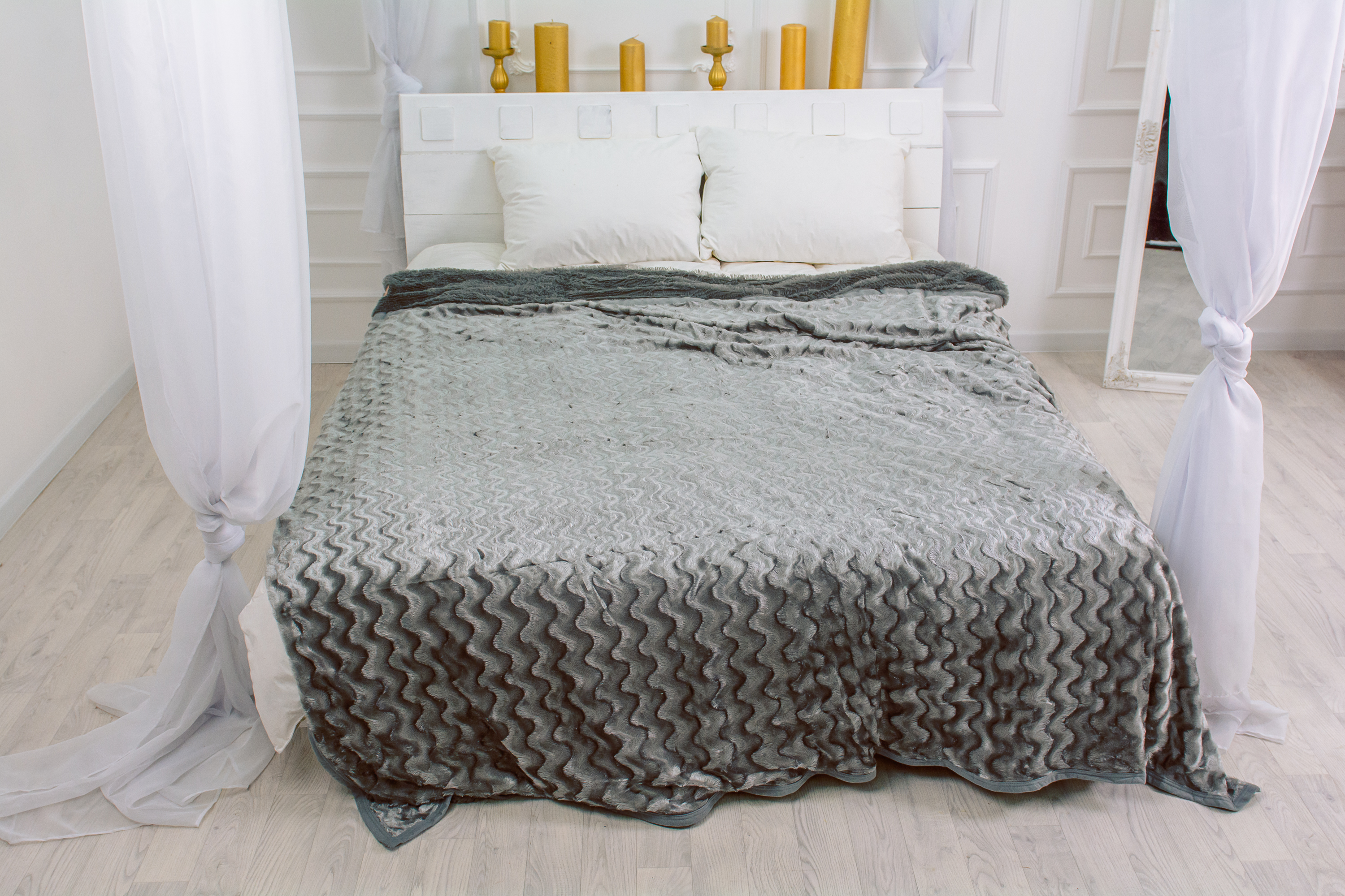 

Плед MirSon 1041 Butterfly Gray 220х240 см италия, флис