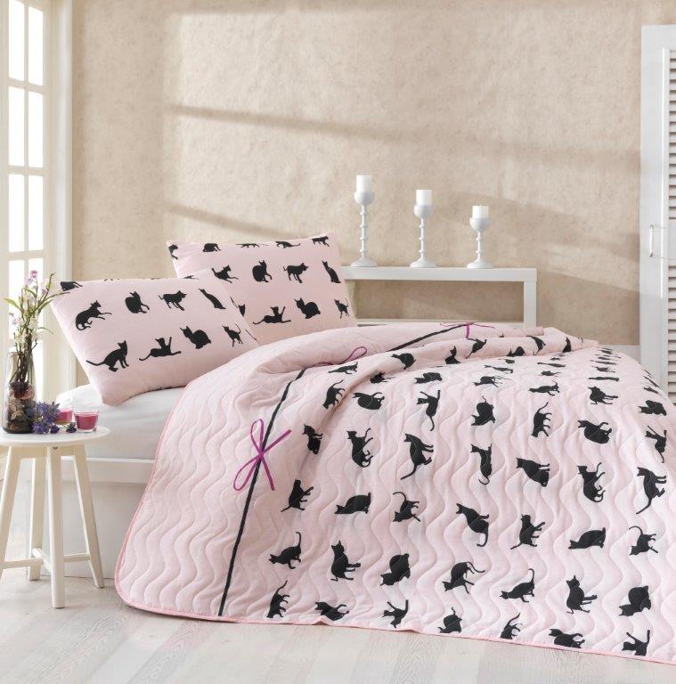 

Покрывало Eponj Home Cats Pudra 160х220 см турция, хлопок-полиэстер