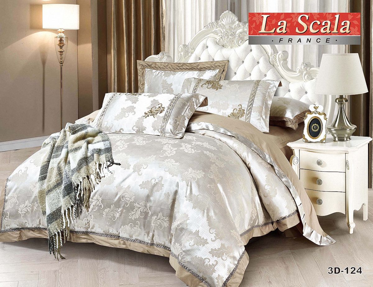 

Постельное белье La Scala 3D-124 Евро франция, сатин-жаккард