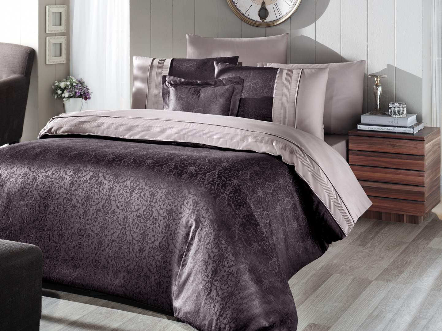 

Постельное белье First Choice V.I.P Moon Light London Kahve Евро турция, сатин