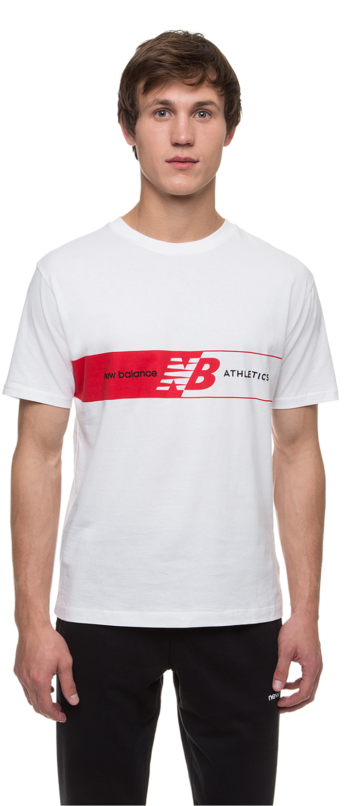 

Футболка New Balance Nb Athletics Keyline MT01510WT S Белая