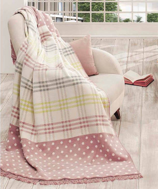 

Плед Homeline Merinos Aby Pink 150х200 см турция, хлопок