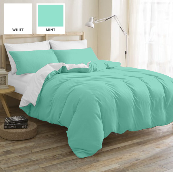 

Постельное белье MirSon White-mint (11-2107+11-2208) Двуспальный италия, бязь