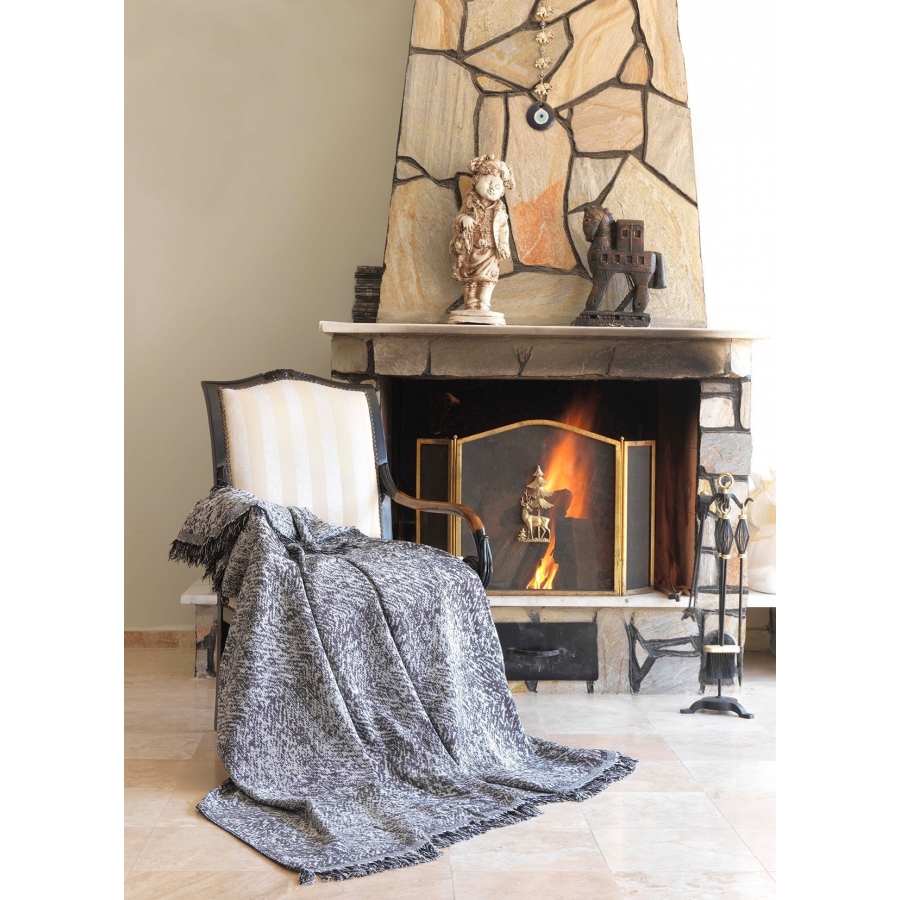 

Плед Eponj Home Buldan Keten Linen siyah 170Х220 см турция, хлопок