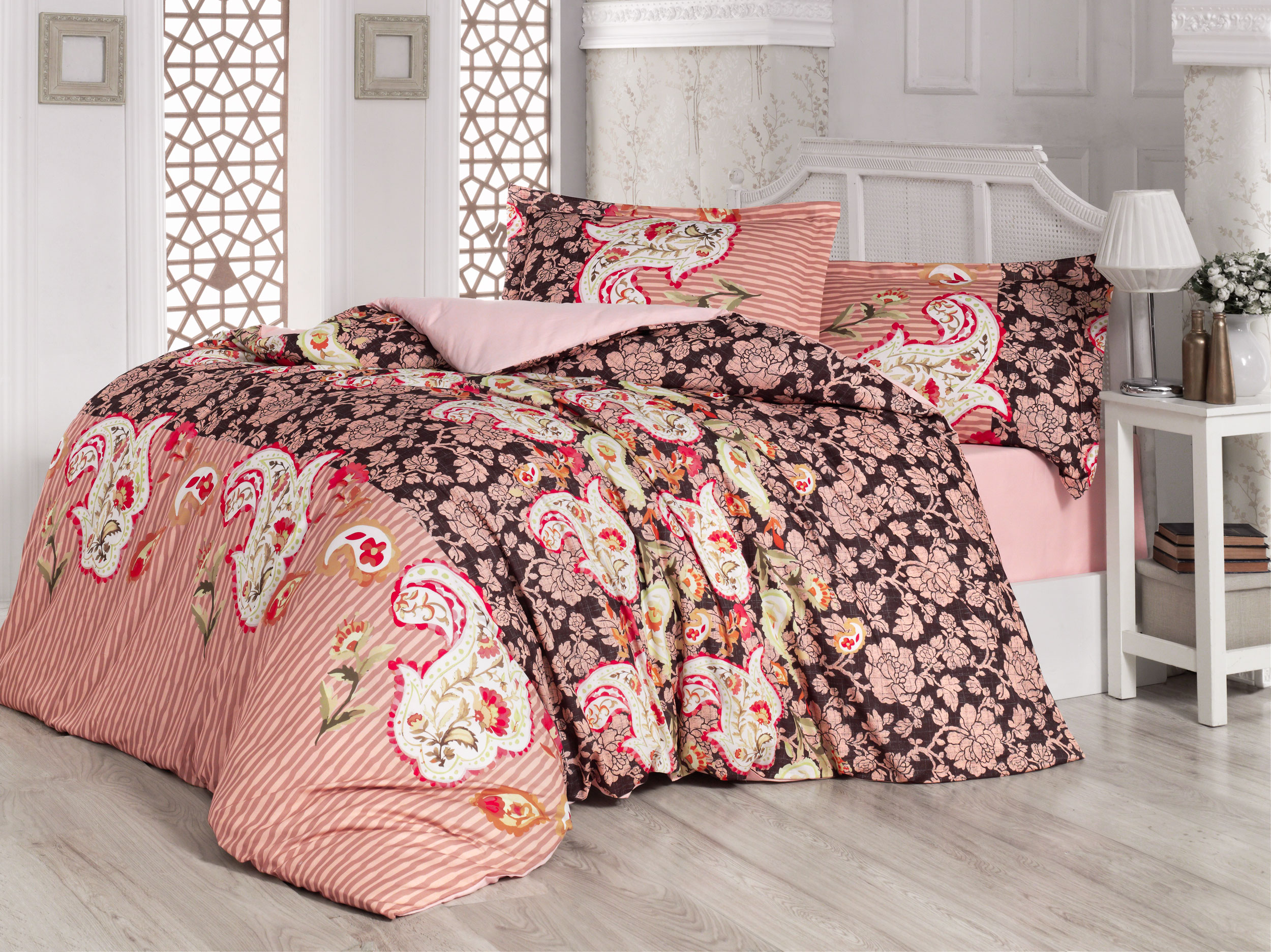 

Постельное белье Cotton Box Gokay Paisley Pudra Семейный турция, ранфорс