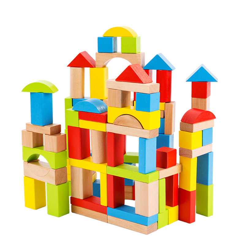 

Деревянная игрушка Городок Tree toys, деревянные кубики в ведре MD 2358