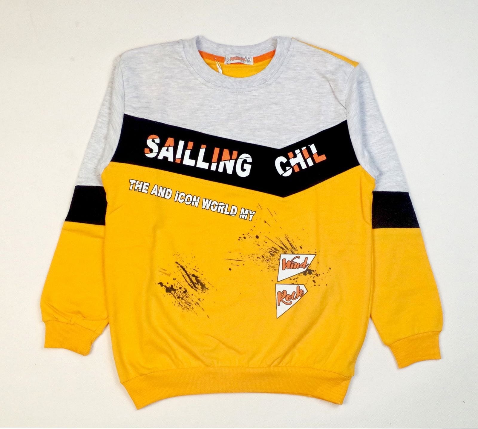 

Свитшот Amiral 210177 134-140 см Желтый с серым (21177)