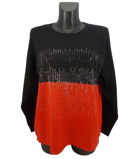 

Джемпер Anne В6096 3XL черный с красным