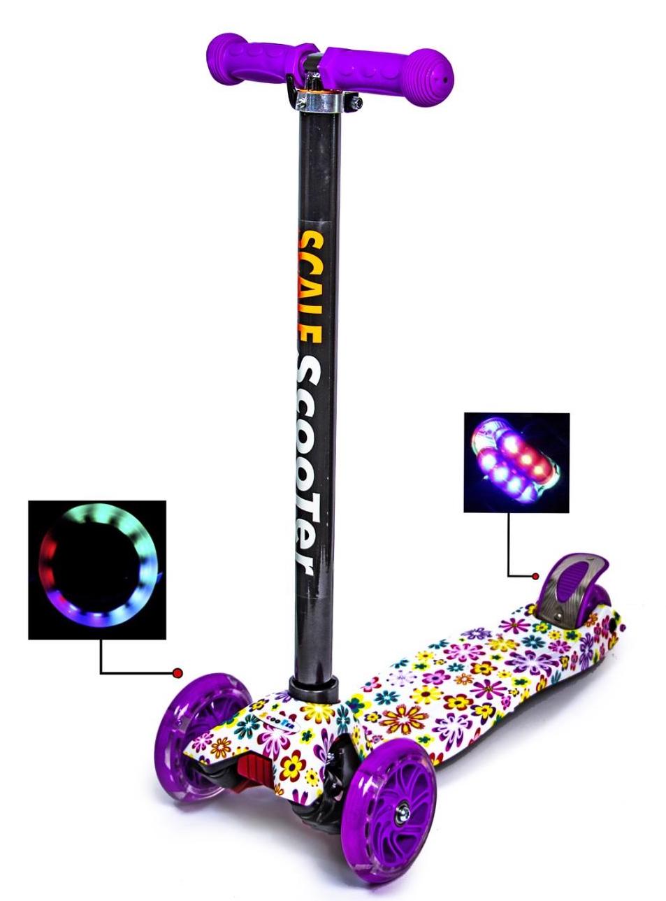 

Самокат Scooter Maxi Violet Flowers Светящиеся колёса (SD 2124391184)