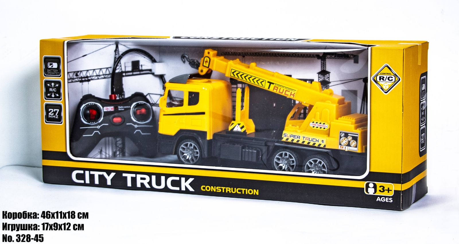 

Машинка на радиоуправлении City Truck кран подвижные детали 328-45
