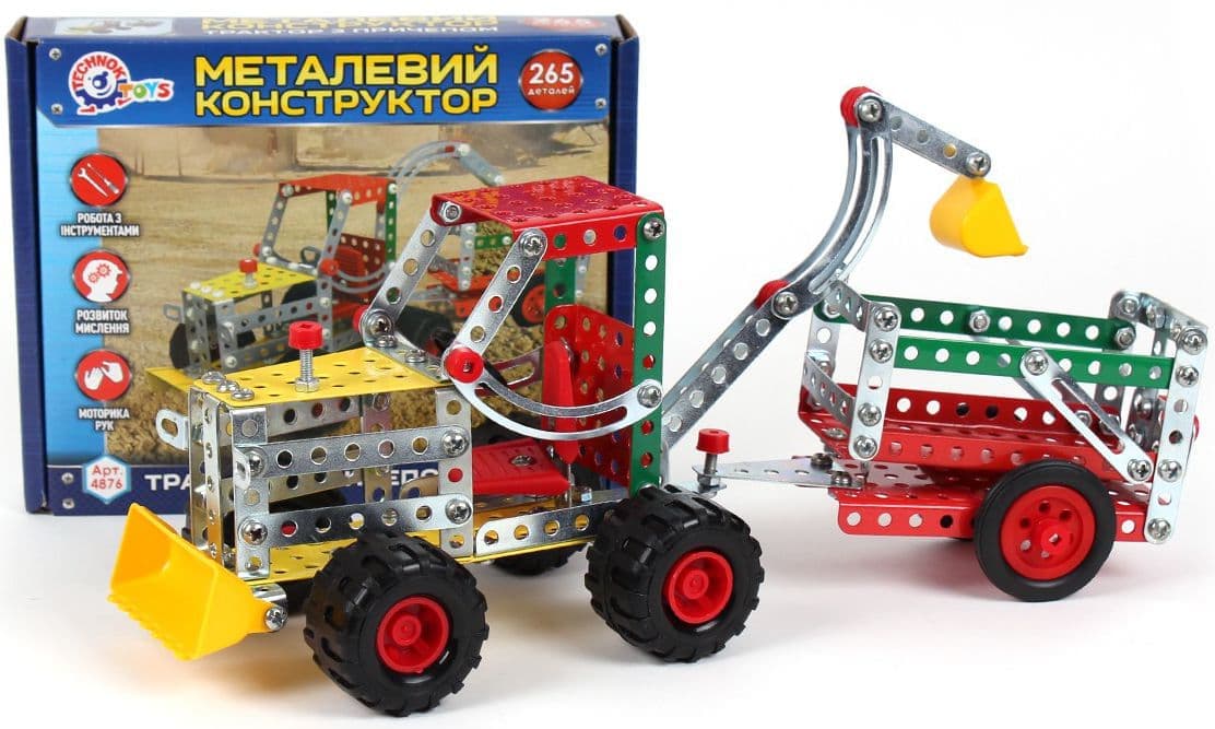 

Конструктор ТехноК 4876 металлический трактор с прицепом (bc-336775)