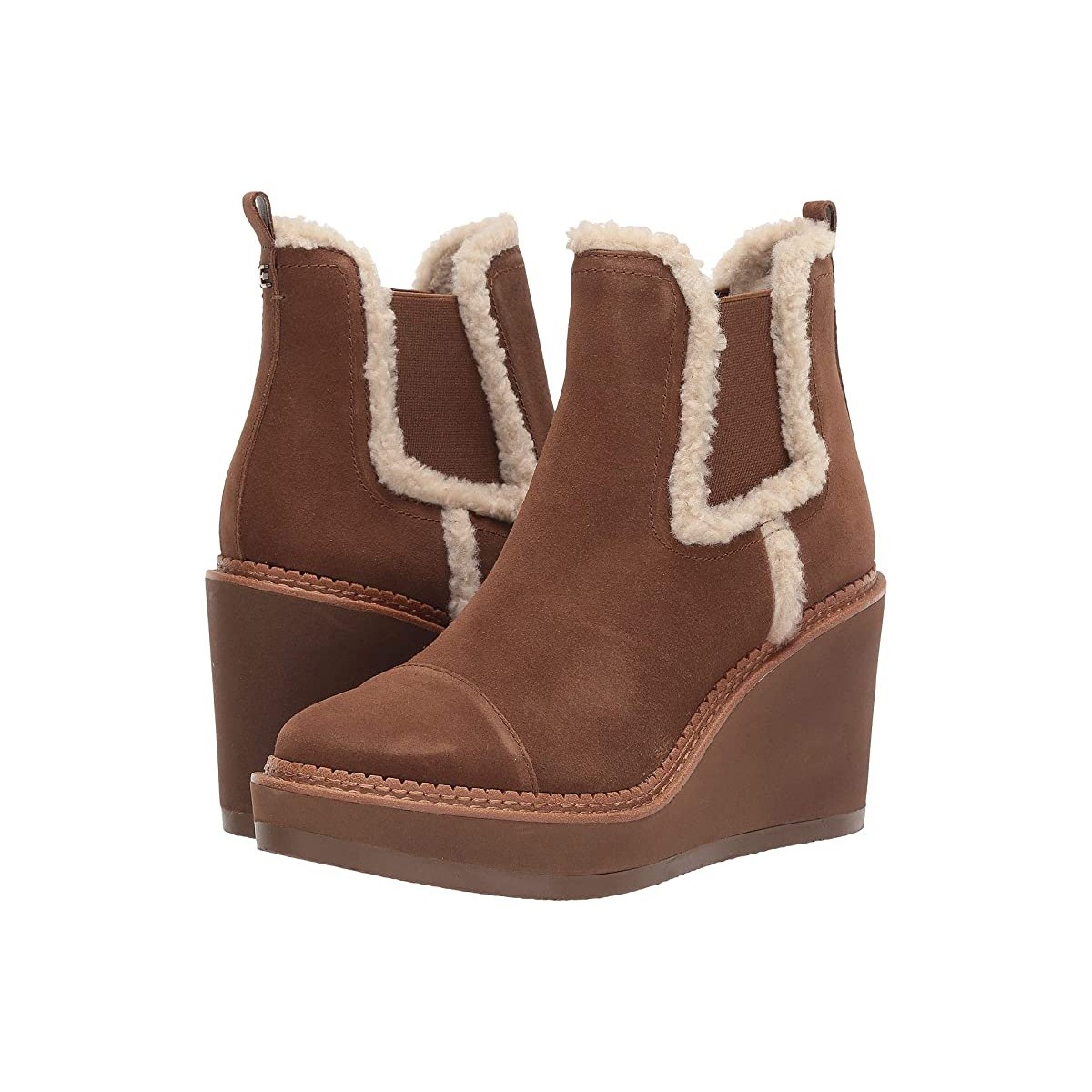 

Челси Sam Edelman Reagan Toffee Brown/Natural Velutto Suede Leather/Faux Fur, 35 (220 мм)