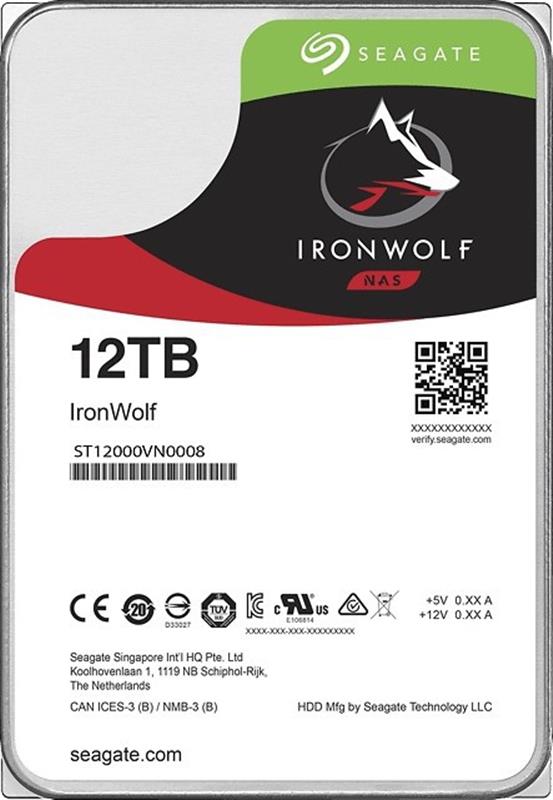 

HDD SATA 12.0TB Seagate IronWolf NAS 7200rpm 256MB (ST12000VN0008)