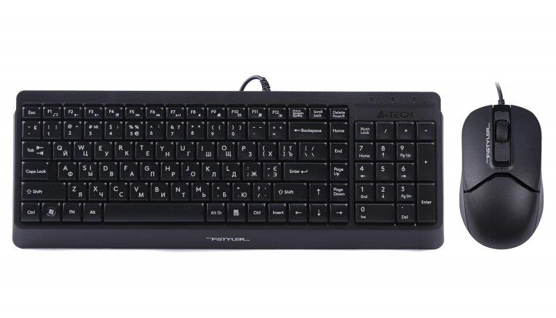 

Комплект (клавиатура, мышь) A4Tech F1512 Black USB