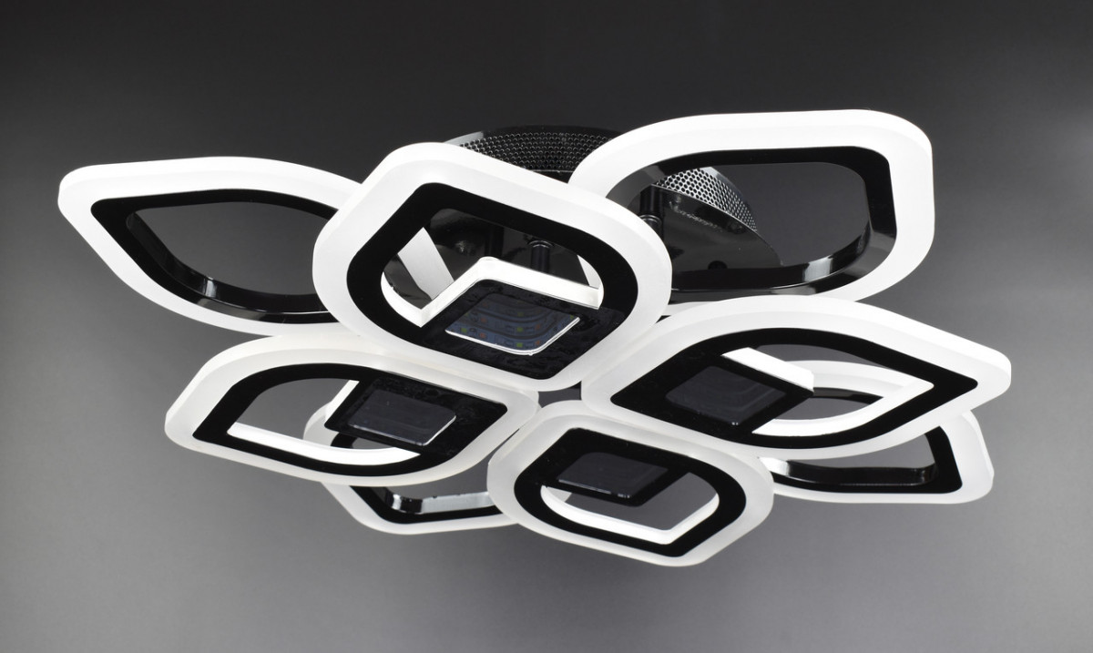 

Люстра Sunnysky потолочная Led с пультом Черный 10х44х44 см YR-A2721/4+4S-3D-bk-YV
