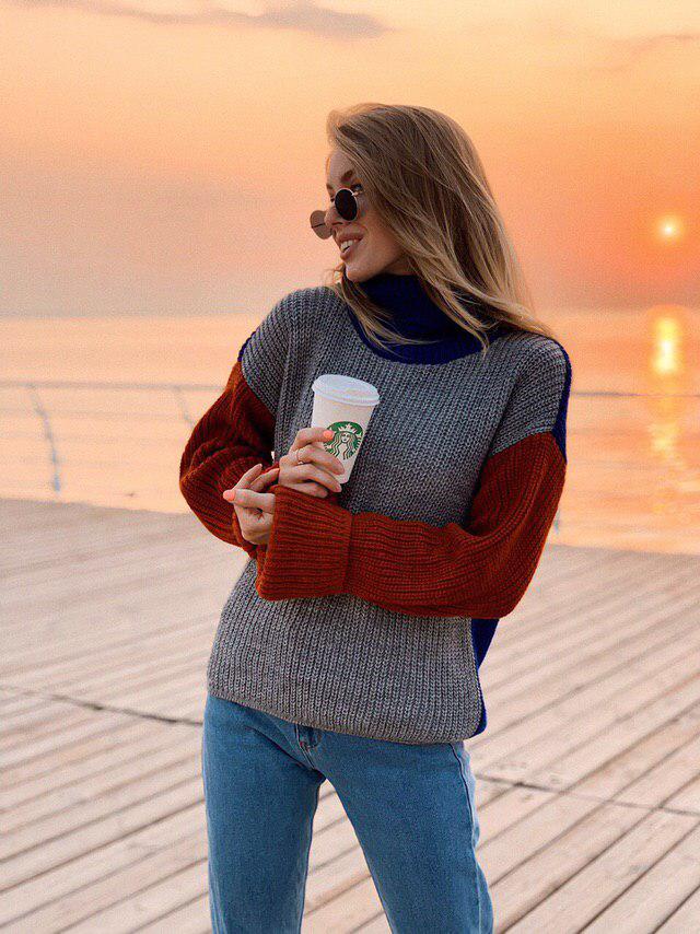 

Fashions • Теплый свитер Луиза Fashions 42-46 серый (4851)
