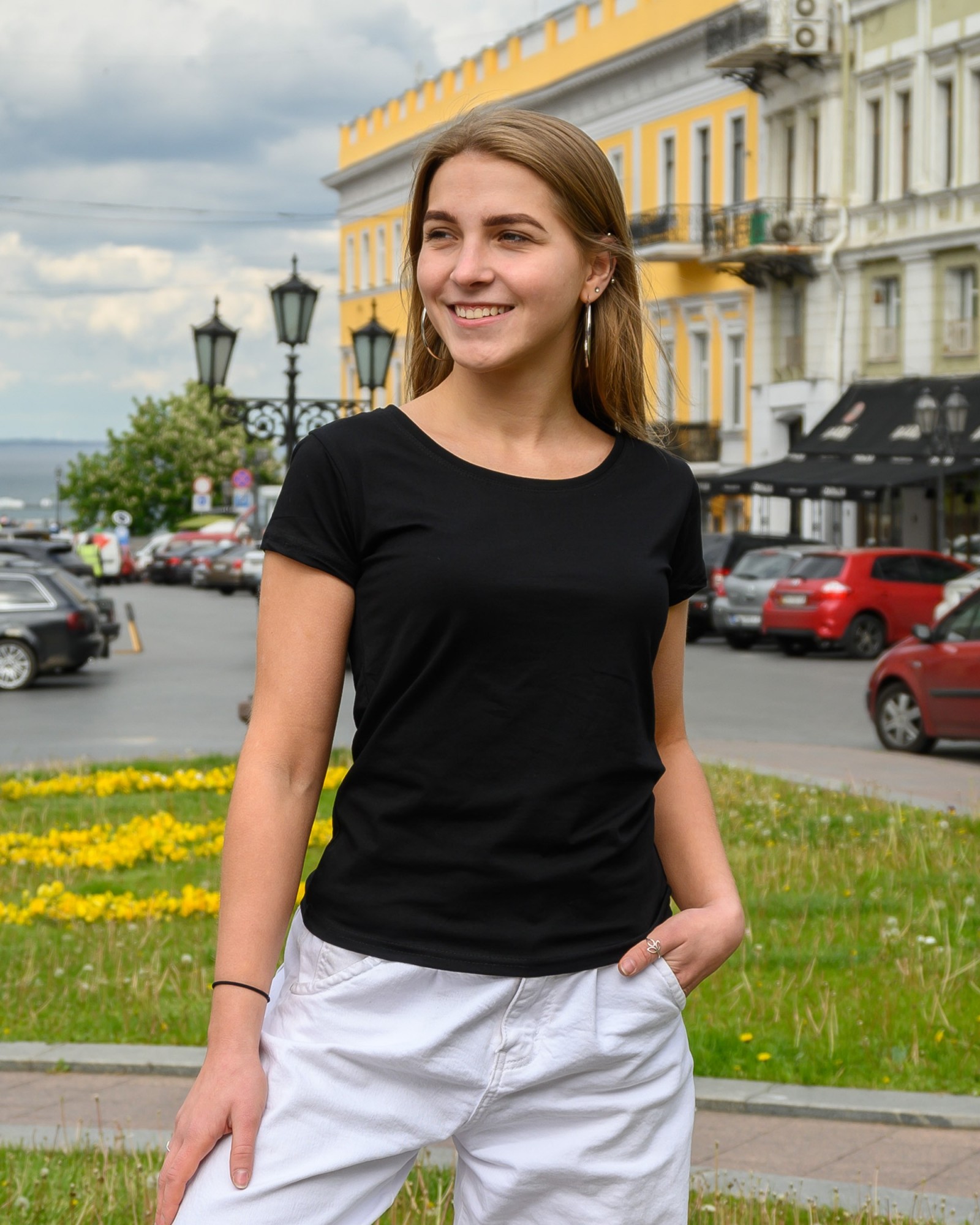 

Футболка однотонная Just Fashion Черный 40-46